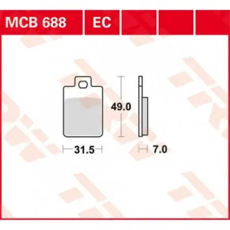 Placute frana TRW MCB688   ORGANIC Livrare gratuită