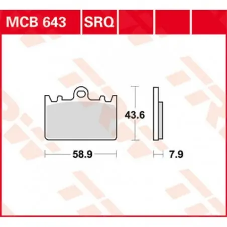 Placute frana TRW MCB643   ORGANIC Ofertă limitată