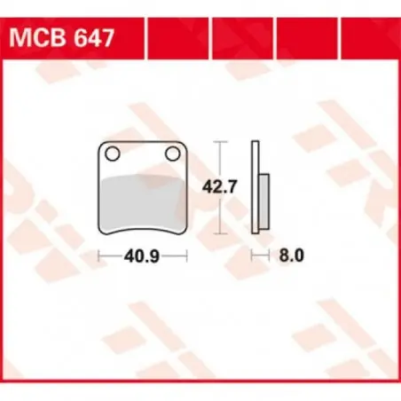 Placute frana TRW MCB647   ORGANIC Preț redus