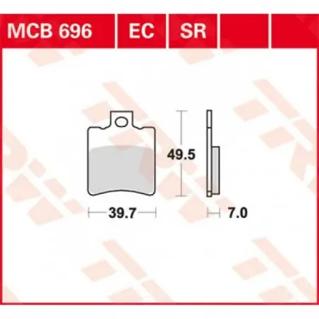 Preferatul clienților Placute frana TRW MCB696   ORGANIC