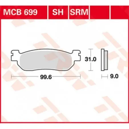 Ultima șansă Placute frana TRW MCB699   ORGANIC