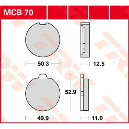 Placute frana TRW MCB70   ORGANIC Ofertă
