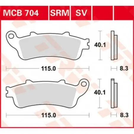 Placute frana TRW MCB704   ORGANIC Ofertă de sezon