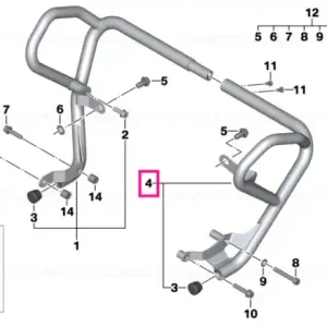 Protective bar, right Retur ușor