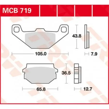 Placute frana TRW MCB719   ORGANIC Cumpără online
