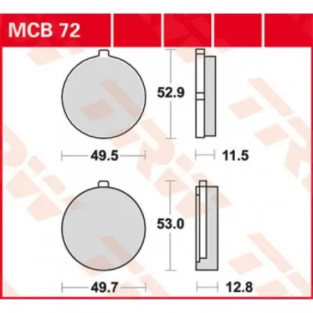 Placute frana TRW MCB72   ORGANIC Reducere de preț