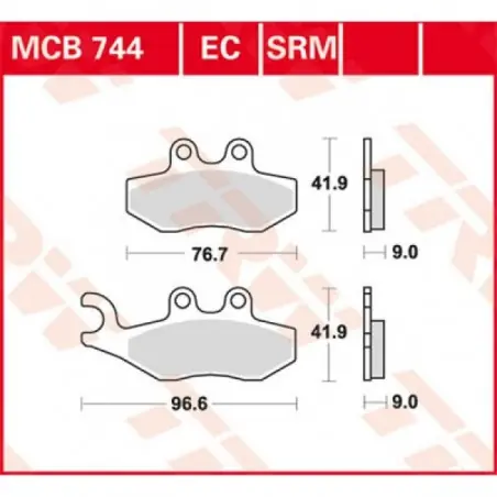 Preț redus Placute frana TRW MCB744   ORGANIC