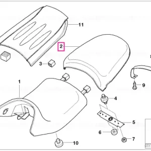 Cumpărături sigure Comfort seat, pillion-passenger SCHWARZ