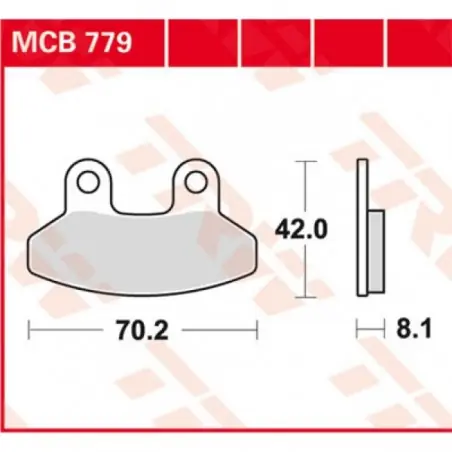 Placute frana TRW MCB779   ORGANIC Cumpără online