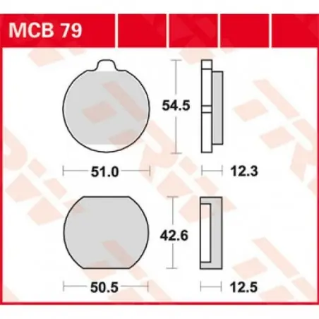 Ofertă Placute frana TRW MCB79   ORGANIC