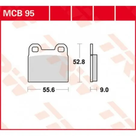Placute frana TRW MCB95   ORGANIC Retur ușor