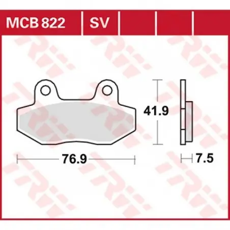Placute frana TRW MCB822   ORGANIC Popular
