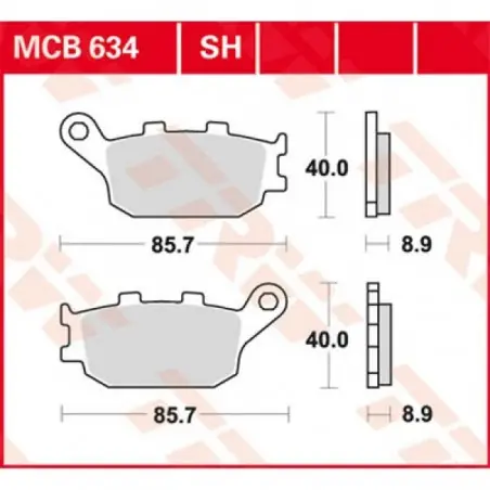 Placute frana TRW MCB634   ORGANIC Expediere rapidă
