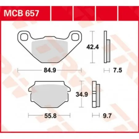 Placute frana TRW MCB657   ORGANIC Ofertă specială