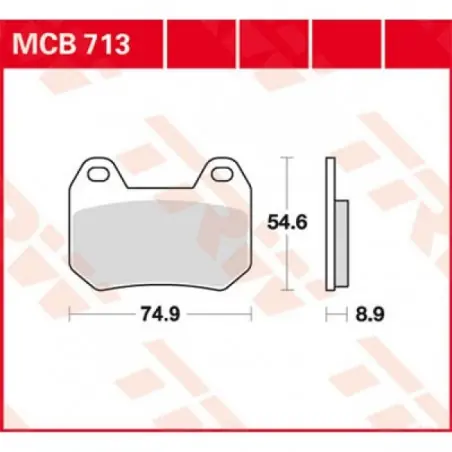 Ofertă exclusivă Placute frana TRW MCB713   ORGANIC