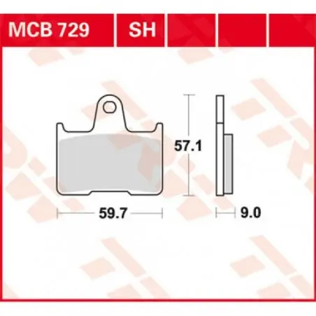 Placute frana TRW MCB729   ORGANIC Reducere de preț