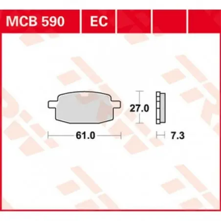 Cel mai bun preț Placute frana TRW MCB590EC  EC ORGANIC