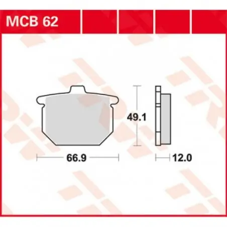 Placute frana TRW MCB62   ORGANIC Discount