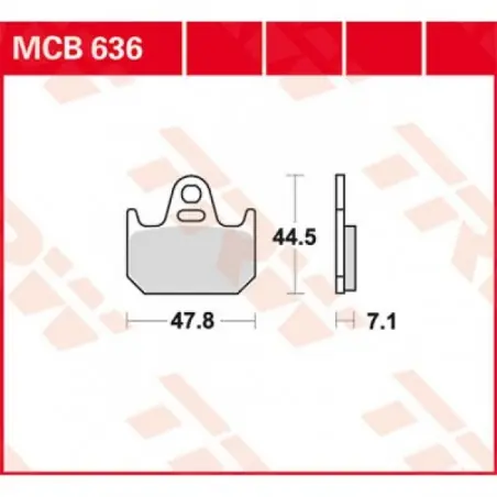 Plată sigură Placute frana TRW MCB636   ORGANIC