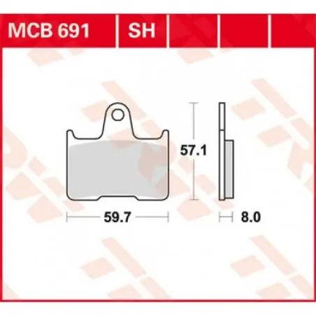 Ofertă exclusivă Placute frana TRW MCB691   ORGANIC