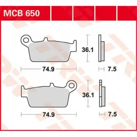 Cumpără acum Placute frana TRW MCB650   ORGANIC