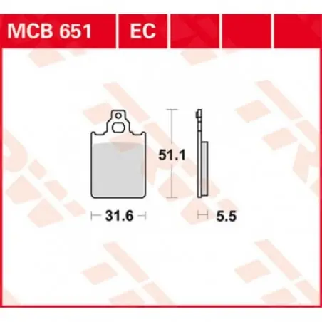 Ofertă limitată Placute frana TRW MCB651EC  EC ORGANIC