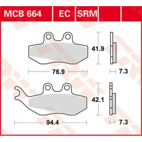 Plată sigură Placute frana TRW MCB664EC  EC ORGANIC