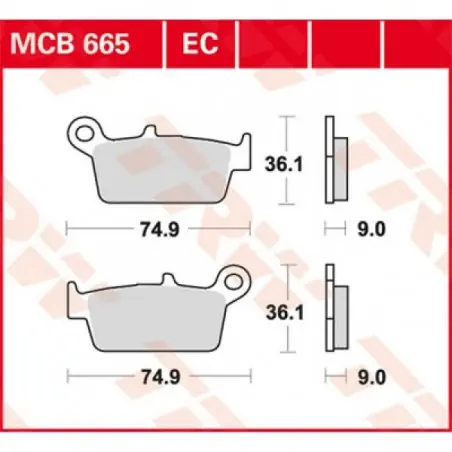 Nu rata Placute frana TRW MCB665EC  EC ORGANIC