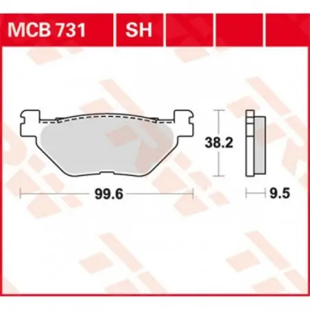 Placute frana TRW MCB731   ORGANIC Chilipir