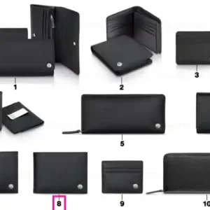 BMW wallet mens basic flat BLACK LEATHER Disponibil imediat