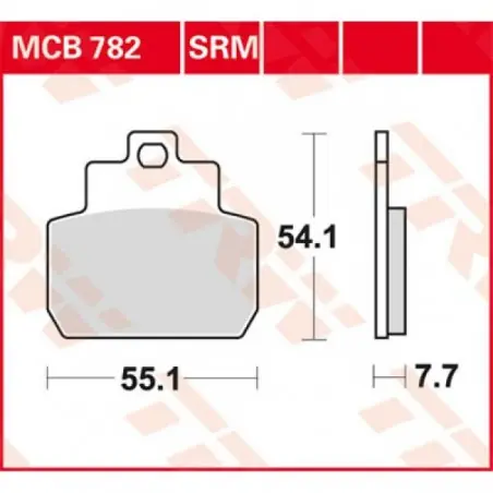 Livrare gratuită Placute frana TRW MCB782   ORGANIC