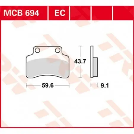 Placute frana TRW MCB694EC  EC ORGANIC Retur gratuit