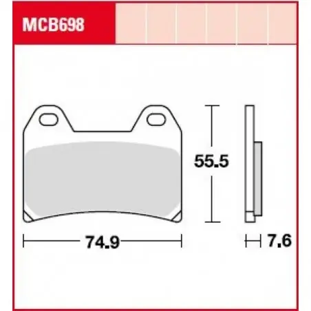 Placute frana TRW MCB698   ORGANIC Cumpără online