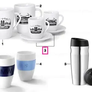 Transport gratuit BMW espresso cup set WHITE/BLACK
