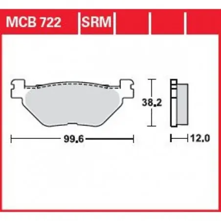 Transport gratuit Placute frana TRW MCB722   ORGANIC