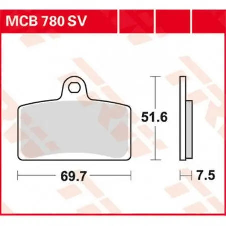 Preț mic Placute frana TRW MCB780   ORGANIC