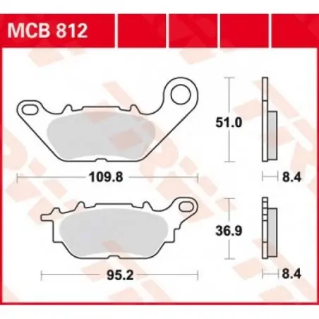 Placute frana TRW MCB812   ORGANIC Expediere rapidă