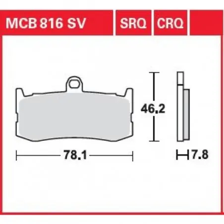 Placute frana TRW MCB816CRQ HYPER CARBON RACING Calitate înaltă