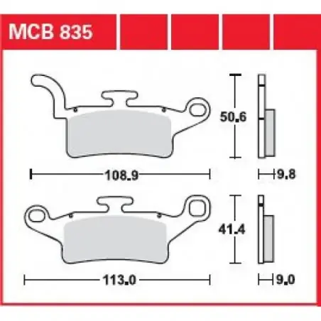 Placute frana TRW MCB835   ORGANIC Preț promoțional