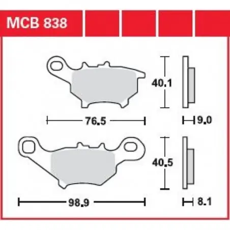 Placute frana TRW MCB838   ORGANIC Reduceri