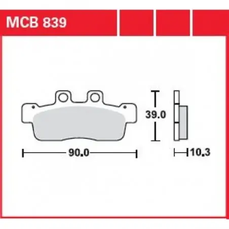 Preferatul clienților Placute frana TRW MCB839   ORGANIC