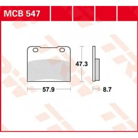 Reduceri Placute frana TRW MCB547   ORGANIC