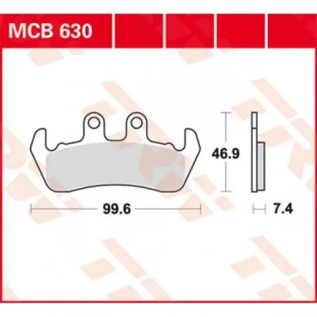 Placute frana TRW MCB630   ORGANIC Cumpără online