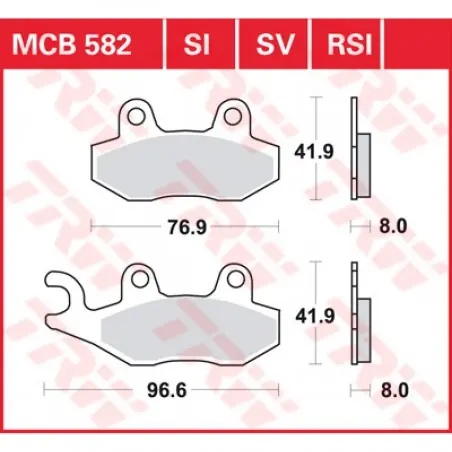 Retur ușor Placute frana TRW MCB582   ORGANIC