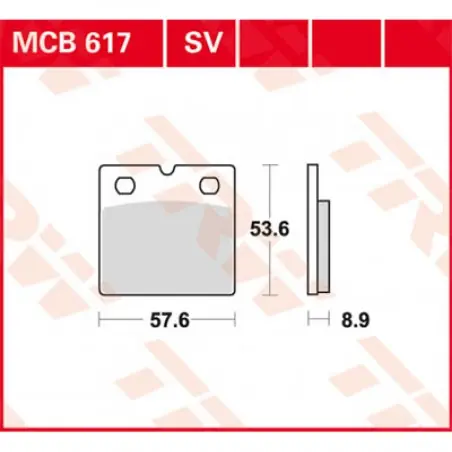 Premium Placute frana TRW MCB617   ORGANIC