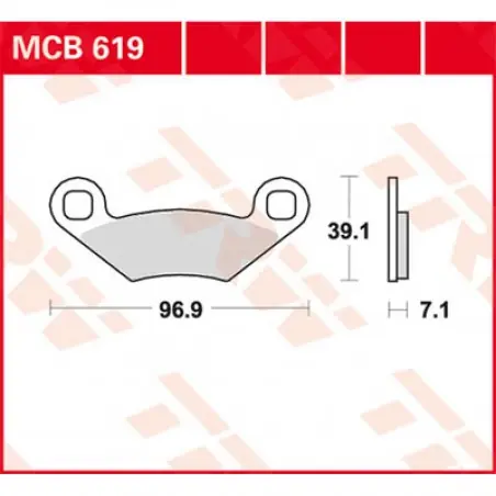 Ofertă exclusivă Placute frana TRW MCB619   ORGANIC