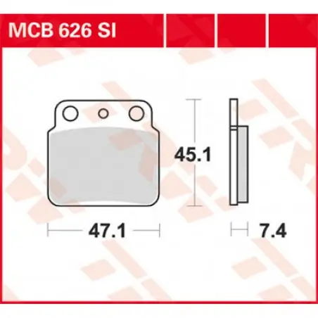 Plată securizată Placute frana TRW MCB626SI   SINTER OFFROAD