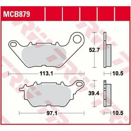 Placute frana TRW MCB879   ORGANIC Expediere rapidă