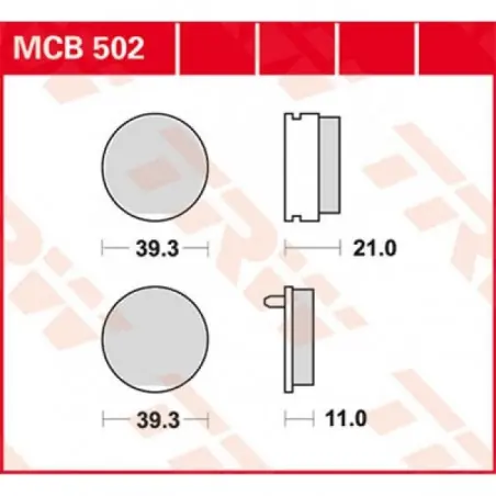 Placute frana TRW MCB502   ORGANIC Reduceri