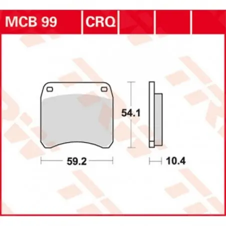 Ofertă Placute frana TRW MCB99CRQ HYPER CARBON RACING